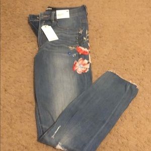 Express embroidered jeans